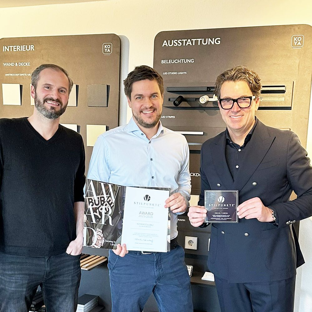 Das KOYA Team bei der Aufnahme in den Stilpunkte Lifestyle Guide